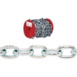 Campbell 1/4 In. 65 Ft. Zinc-Plated Low-Carbon Steel Coil Chain 0722127