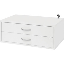 FreedomRail Double Hung 2-Drawer White Organization Box 7315122411