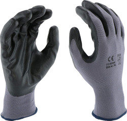 Large Foam Nitrile Palm Coated Polyester Gloves Dozen