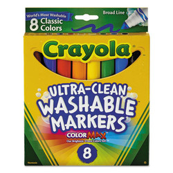 Crayola® MARKER,CLSC,WASH,BRD,8/ST 587808