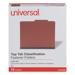 Universal® FOLDER,PSBD,8SEC,LTR,RD UNV10290