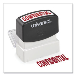 Universal® Message Stamp, Confidential, Pre-Inked One-Color, Red UNV10046