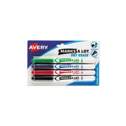 Avery® MARKER,DRYERSE,FN,4ST,AST 24459