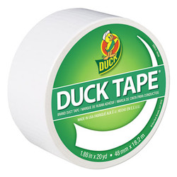 Duck® Colored Duct Tape, 3" Core, 1.88" X 20 Yds, White 1265015
