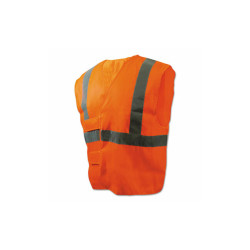 Boardwalk® Class 2 Safety Vests, Standard, Orange/Silver BWK00035