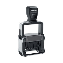 Trodat® Professional 5-in-1 Date Stamp, Self-Inking, 1 x 1.63, Blue/Red 5444