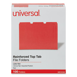 Universal® FOLDER,REINFORCE1/3LTR,RD UNV16163