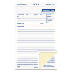 TOPS™ Job Work Order, Three-Part Carbonless, 5.66 x 8.63, 50 Forms Total 3868