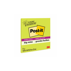 Post-it® Notes Super Sticky Big Notes, Unruled, 11 x 11, Green, 30 Sheets BN11G