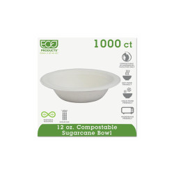 Eco-Products® BOWL,12 OZ HEAVYWGHT,NTWH EP-BL12