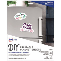 Avery® Printable Magnet Sheets, 8.5 X 11, White, 5/pack 03270