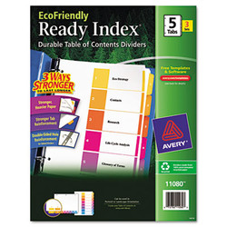 Avery® INDEX,RI5TAB,TOC,RCY3,AST 11080