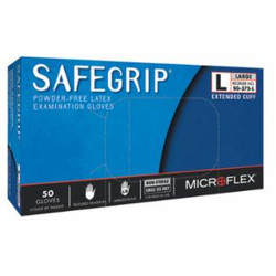 SafeGrip Examination Disposable Gloves, Large, Blue, 50/BX