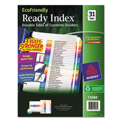 Avery® INDEX,RI,1-31,TOC,RCY,AST 11084