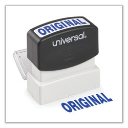 Universal® Message Stamp, Original, Pre-Inked One-Color, Blue UNV10060