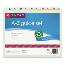 Smead™ GUIDE,PLAIN TAB,A-Z,LTR25 50376