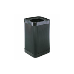 Safco® At-Your-Disposal Top-Open Receptacle, 38 gal, Polyethylene, Black 9790BL