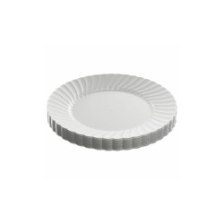 WNA Classicware Plastic Dinnerware Plates, 9" Dia, White, 12/pack RSCW91512W