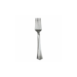 WNA Heavyweight Plastic Forks, Reflections Design, Silver, 600/carton WNA 610155