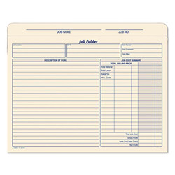 TOPS™ Job Folder, Straight Tabs, Letter Size, Manila, 20/Pack 3440