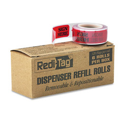 Redi-Tag® REFILL,SIGN HERE,6/BX,RD B91002