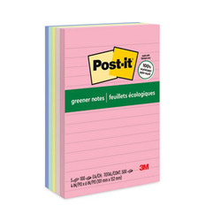Post-it® Greener Notes NOTE,POST,IT,4X6,5/PK,AST 660-RP-A