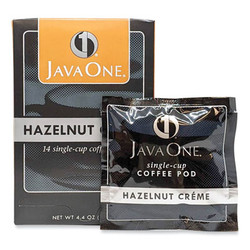 Java One® Coffee Pods, Hazelnut Creme, Single Cup, 14/box 39870506141