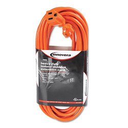 Innovera® Indoor/Outdoor Extension Cord, 25 ft, 13 A, Orange IVR72225