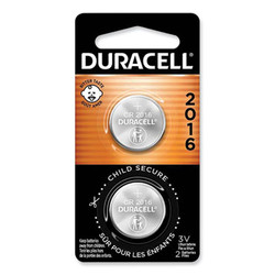 Duracell® Lithium Coin Batteries With Bitterant, 2016, 2/Pack DURDL2016B2PK