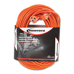 Innovera® Indoor/Outdoor Extension Cord, 100 ft, 10 A, Orange IVR72200