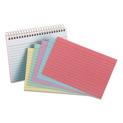 Oxford™ Spiral Index Cards, Ruled, 4 X 6, Assorted, 50/pack 40286