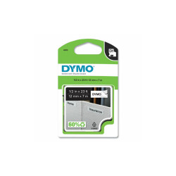 DYMO® TAPE,1/2"X23',BK ON WH 45113