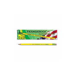 Ticonderoga® Pencils, 2h (#4), Black Lead, Yellow Barrel, Dozen X13884
