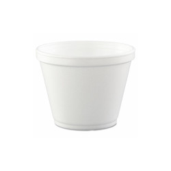 Dart® Food Containers, 12 oz, White, Foam, 25/Bag, 20 Bags/Carton 12SJ20