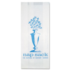 Bagcraft Nap Sack Sanitary Disposal Bags, 4" X 9", White, 1,000/carton 300314