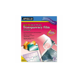Apollo® Quick-Dry Color Inkjet Transparency Film, 8.5 X 11, 50/box VCG7033S-A