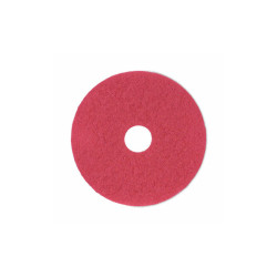 Boardwalk® Buffing Floor Pads, 17" Diameter, Red, 5/carton BWK4017RED