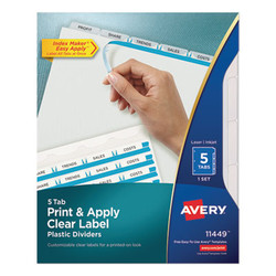 Avery® DIVIDER,INDX MAKR,5TB 11449