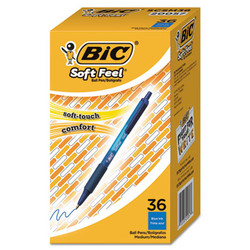 BIC® PEN,SOFT FEEL RET,36PK,BE SCSM361-BE
