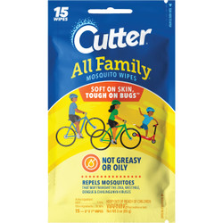 Cutter All Family Mosquito Wipes (15-Pack) HG-95838