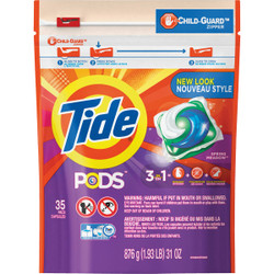 Tide Pods Spring Meadow Child-Guard Zipper Laundry Detergent (35-Count) 93127