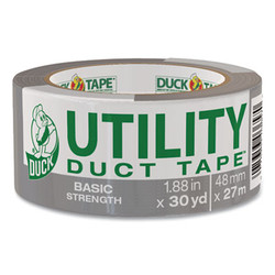 Duck® Basic Strength Duct Tape, 3" Core, 1.88" X 30 Yds, Silver 1154019