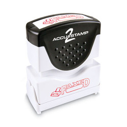 ACCUSTAMP2® Pre-Inked Shutter Stamp, Red, FAXED, 1.63 x 0.5 035583