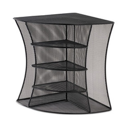 Safco® Onyx Mesh Corner Organizer, Six Sections, 15 X 11 X 13, Black 3261BL