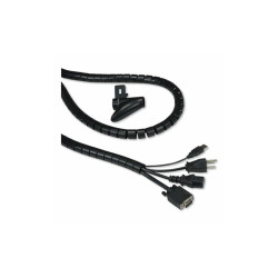 Innovera® Cable Management Coiled Tube, 0.75" Dia X 77.5" Long, Black IVR39660