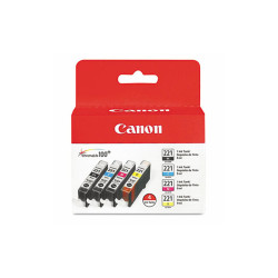 Canon® 2946b004 (cli-221) Ink, Black/cyan/magenta/yellow, 4/pack 2946B004