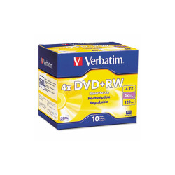Verbatim® DISC,DVD+RW4X,10/PK 94839