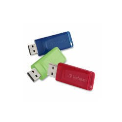 Verbatim® Store 'n' Go Usb Flash Drive, 4 Gb, Assorted Colors, 3/pack 97002