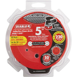 Diablo 50pk 5"220g Sanding Disc DCD050220H50G