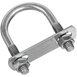 National 5/16 In. x 1-3/8 In. x 2-1/2 In. Stainless Steel Round U Bolt Pack of 5